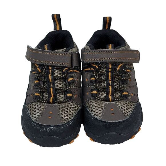 Rugged Outback Hiking Boots Boys Sz 5 Brett Brown Orange‎ Outdoor Sneakers Shoes - Picture 2 of 7